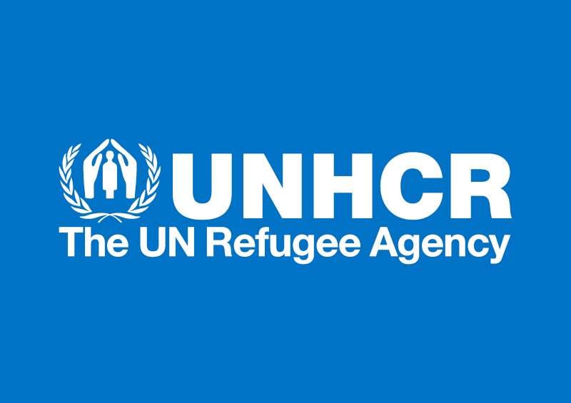Official UNHCR horizontal visibility logo in colour 