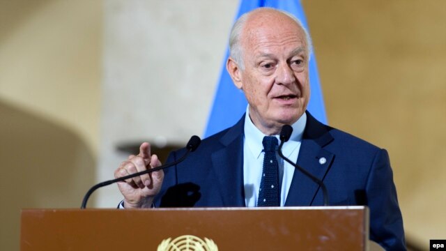 The UN special envoy for Syria Staffan de Mistura