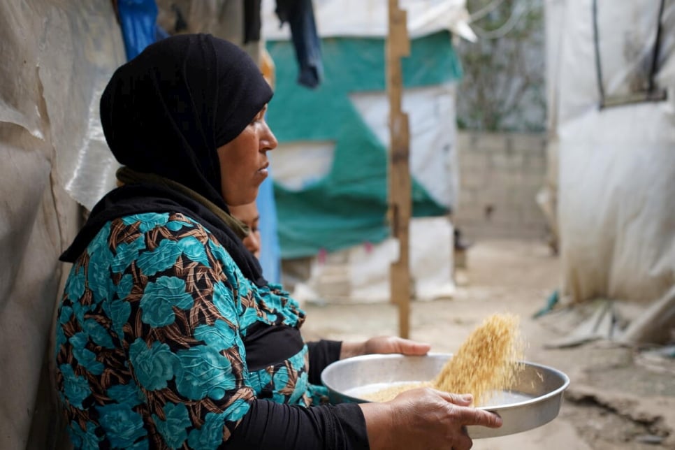 Lebanon. Syrian refugee Khadra has been displaced in Lebanon for 12 years