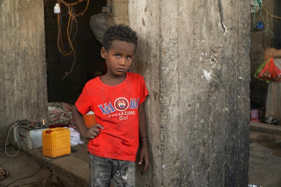 Yemen. Displaced families in Lahj