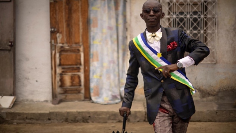 Republic of Congo. CAR refugee sapeur in Brazzaville