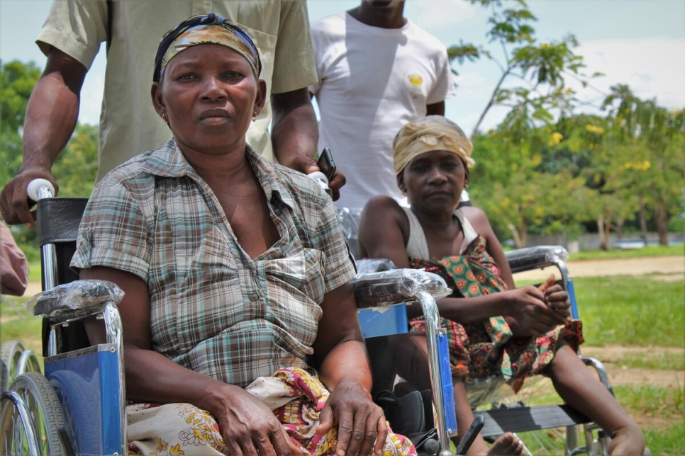 UNHCR provides assistance devices to people living with disabilities from displaced and host communities in Cabo Delgado, northern Mozambique.