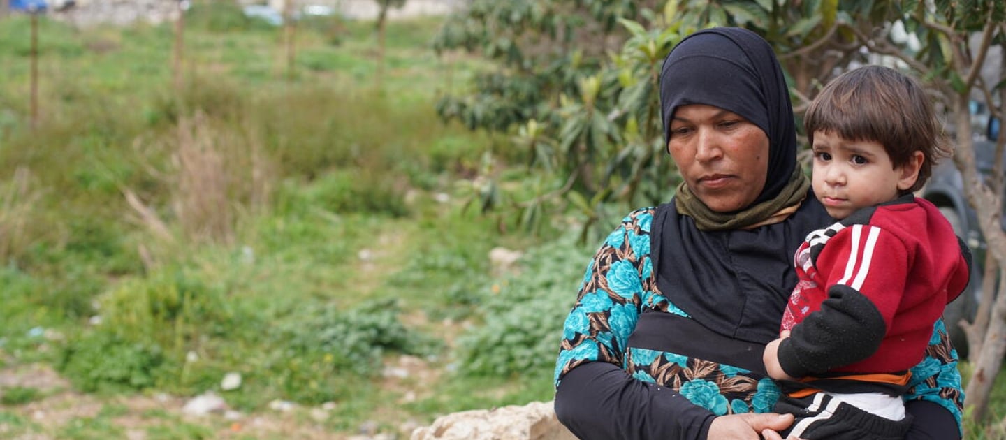 Lebanon. Syrian refugee Khadra has been displaced in Lebanon for 12 years