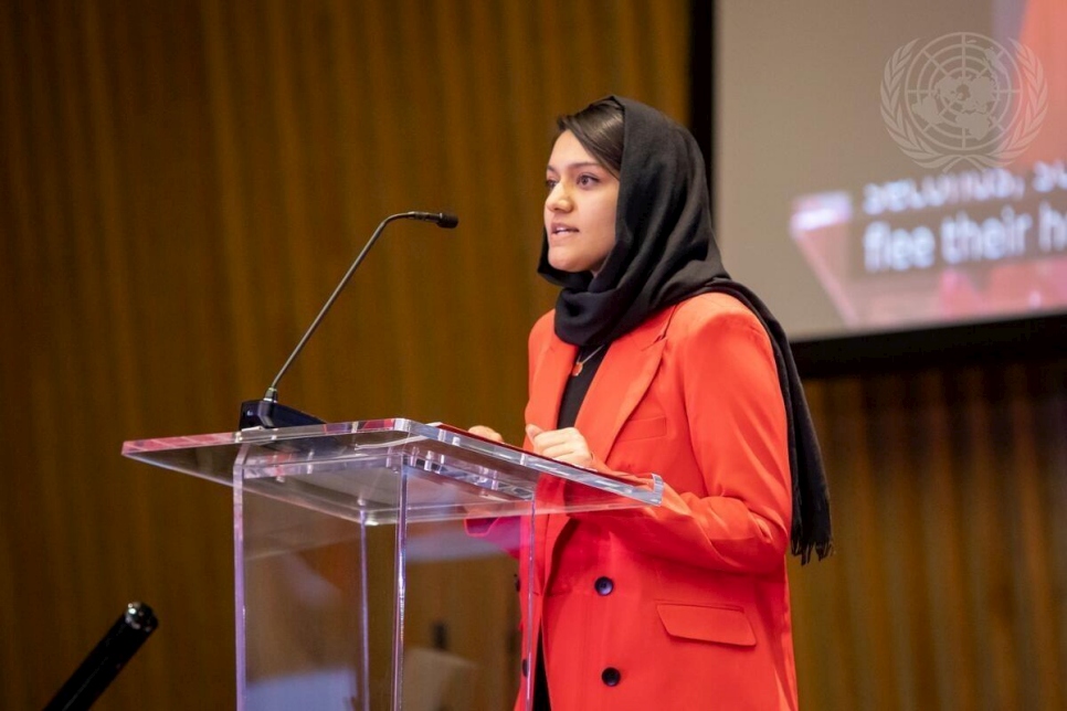 United States. UNHCR refugee delegation participates in the Transforming Education Summit in New York during UNGA