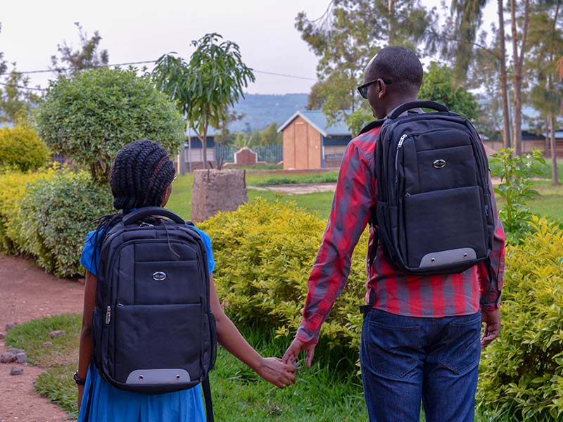 Rwanda. UNHCR provides laptops to visually impaired Burundian students © UNHCR/Eugene Sibomana