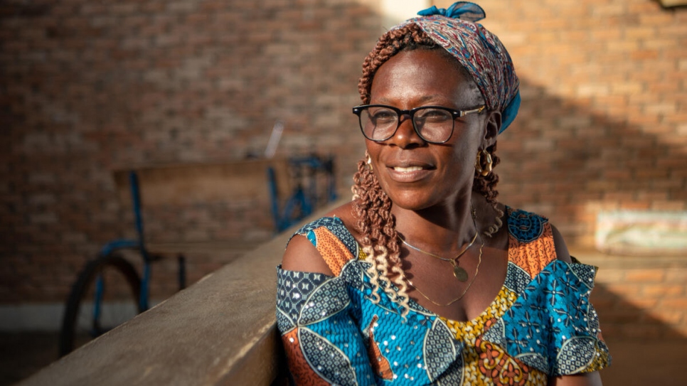 Pascaline Sango Ngena, 49, lives with her six children in Nyakanda Refugee Camp having fled violence in DR Congo in 2019.