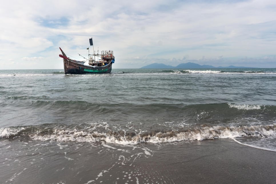 Indonesia. Rohingya Refugee boat