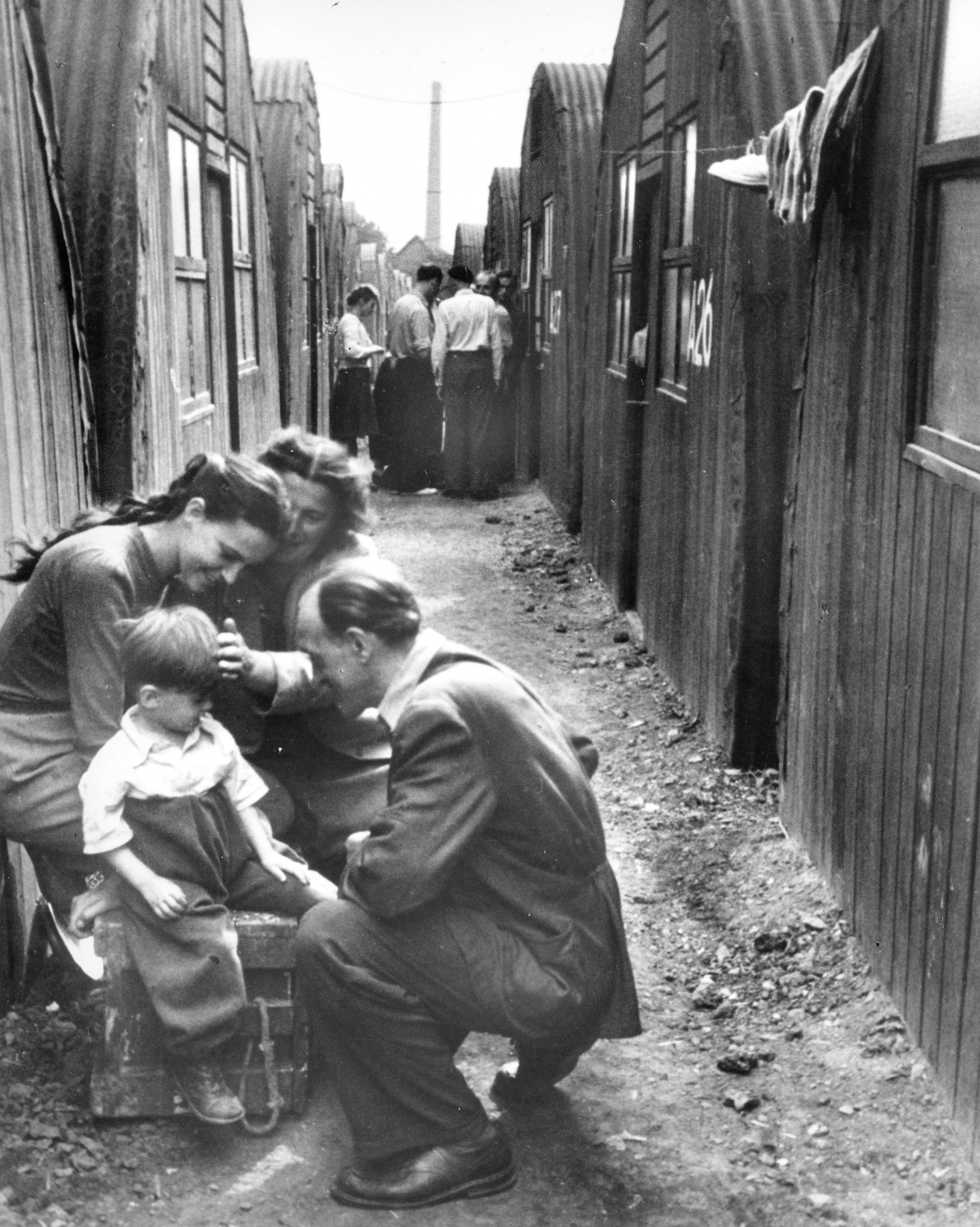 Refugees in Germany after World War II, 1949. Original Black and white picture