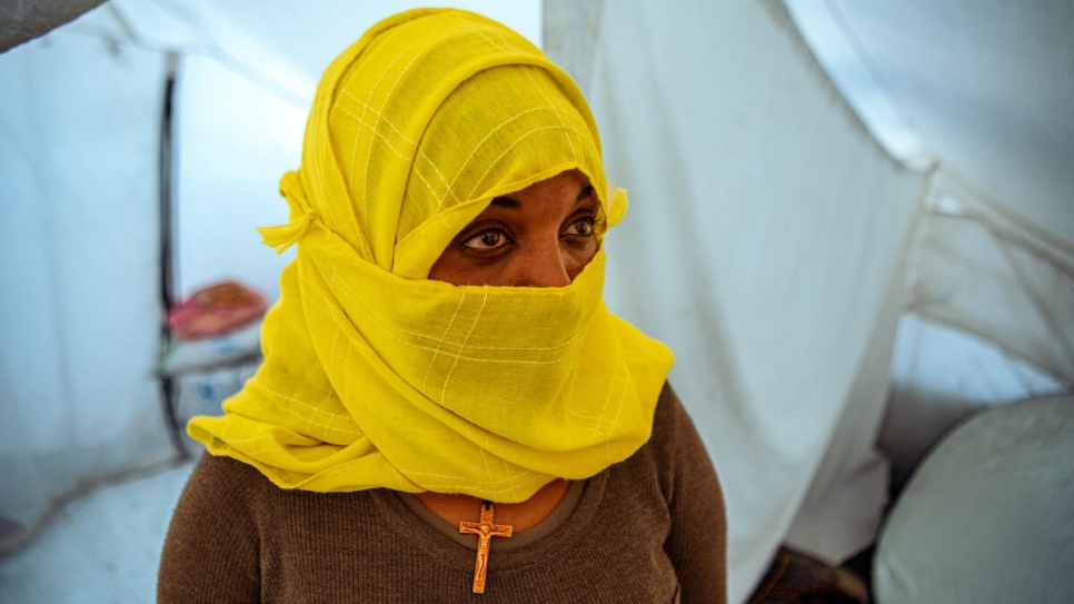 Eritrean refugee Selam* was displaced from Adi-Harush refugee camp in Tigray at the peak of the conflict. She is now living in Alemwach refugee site in the Amhara region.