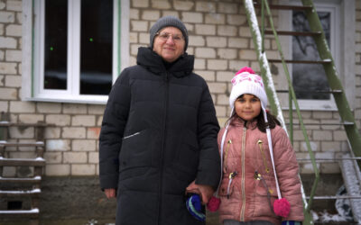 As snow falls on Chernihiv, a town north of Kyiv, families are finding solace in the warmth of their newly repaired homes