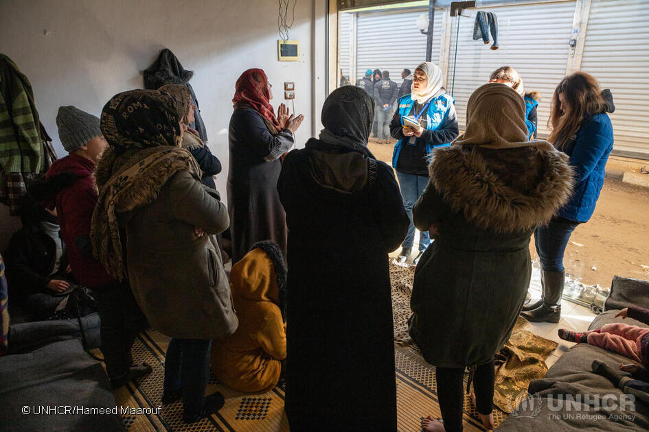 Syria. UNHCR provides assistance to earthquake-affected families in Aleppo