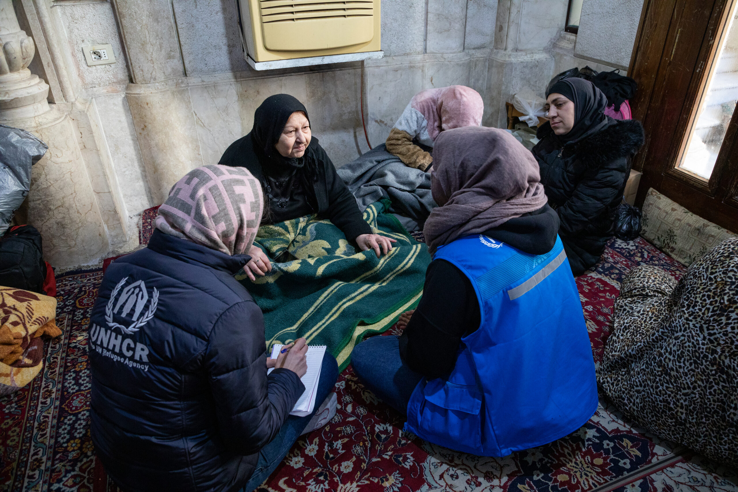 Syria. UNHCR provides assistance to earthquake-affected people in Aleppo