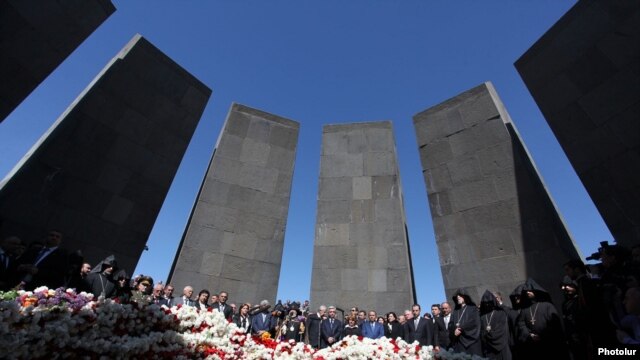 The Tsitsernakabert memorial in Yerevan, which commemorates the mass killing of Armenians in the Ottoman Empire.