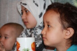 Children of Uzbek asylum seekers pictured in September 2010