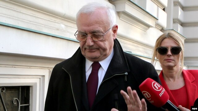 Josip Perkovic avoided reporters' questions as he departed from the courthouse in Zagreb after his extradition ruling on January 8.