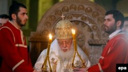 Georgian Orthodox Church Patriarch Ilia II (file photo)