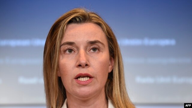 EU foreign policy chief Federica Mogherini says Iran could persuade Syria to take part in UN-led negotiations to end the country's civil war. 