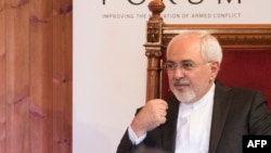 Iranian Foreign Minister Javad Zarif at the Oslo Forum,.
