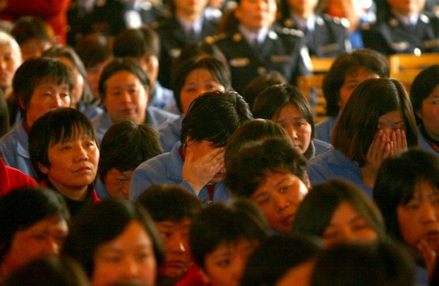 A file photo of inmates at a women's labor camp in Zhengzhou, Henan province, China.