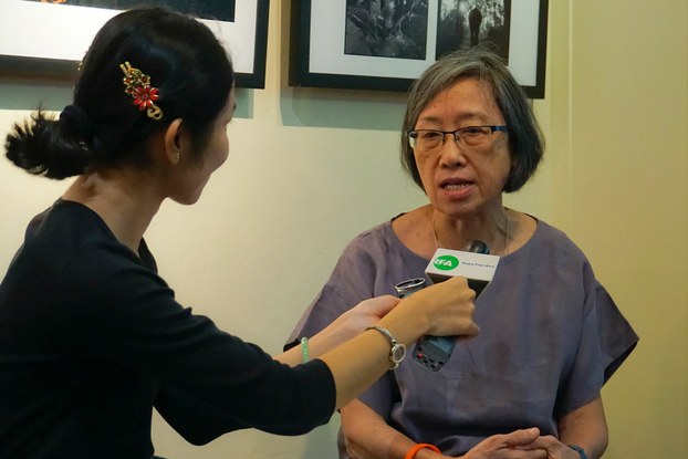 Ng Shui-Meng speaks with RFA in Bangkok, Sept. 12, 2015.