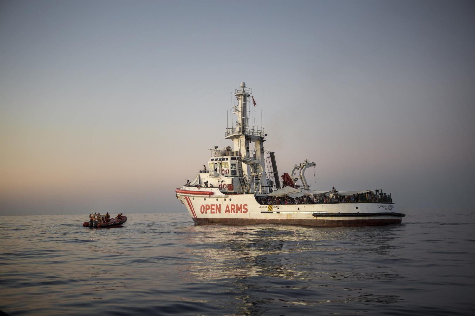 Proactiva's rescue ship Open Arms on mission in November 2017.