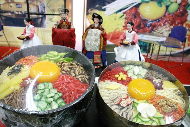 Traditional South Korean food at a trade fair in China's eastern Jiangsu Province, in file photo.