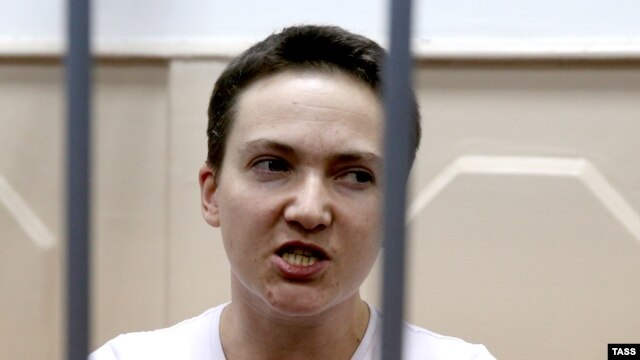 Nadia Savchenko in a Moscow court on November 11