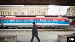 Tensions increased after Serbia sent a train with the sign 'Kosovo is Serbia' toward Kosovo's border.