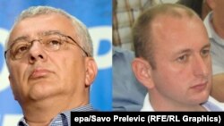 Montenegrin opposition deputies Andrija Mandic (left) and Milan Knezevic (composite file photo)