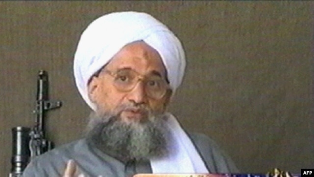 A video grab from 2006 from l-Jazeera shows Al-Qaeda's Ayman al-Zawahri.