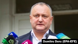 Moldova's pro-Russia President Igor Dodon (file photo)