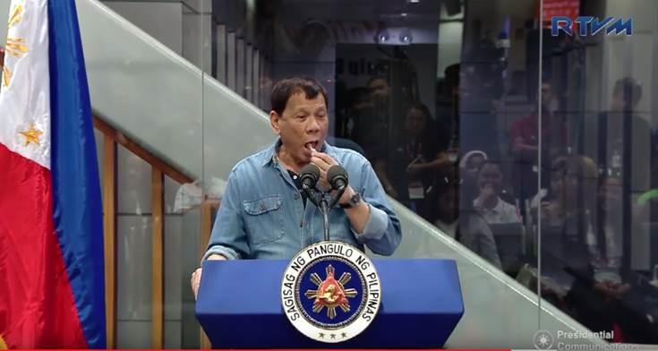Philippine President Rodrigo Duterte, in a televised speech before Filipino women on February 13, 2018, urges them to not use condoms, comparing usage to eating wrapped candy.