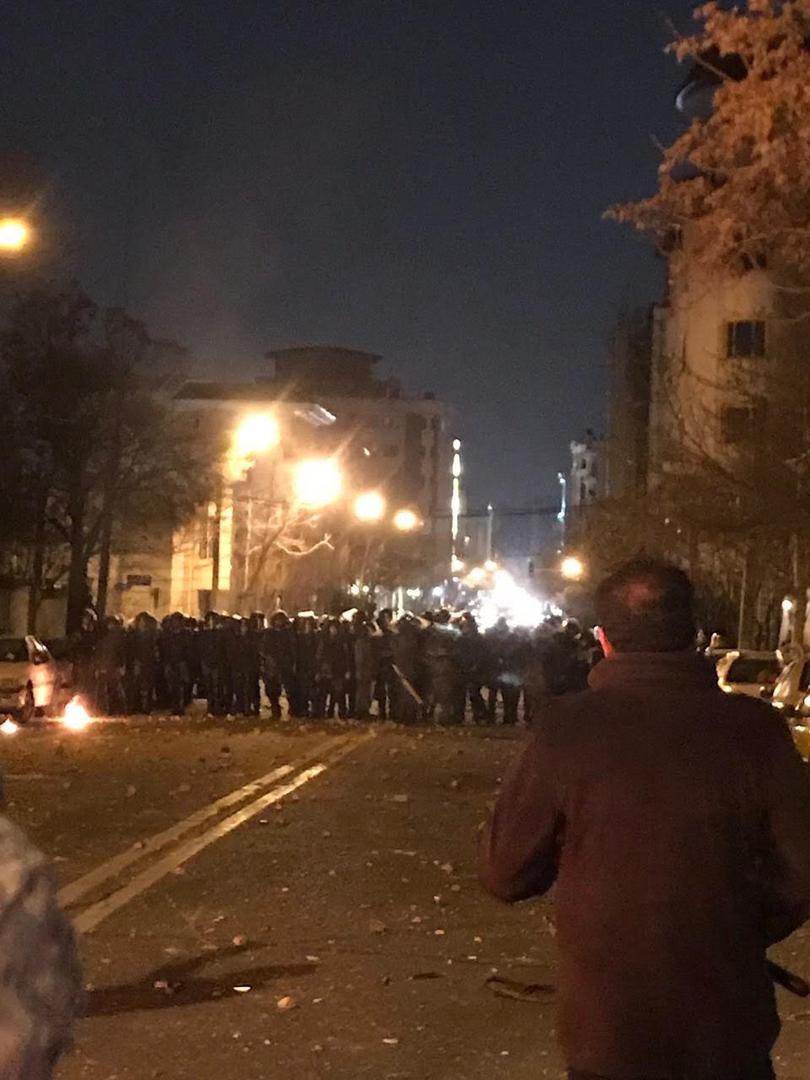 Police Forces at the scene of the clashes, Tehran, Iran February 19, 2018.