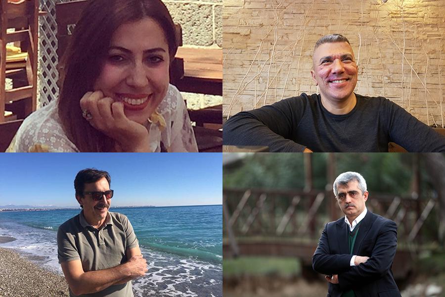 Nurcan Baysal, journalist; Ali Erol, LGBT activist; Ömer Faruk Gergerlioğlu, medical doctor; Kutay Meriç, executive member of rights group 'Halkevleri' (from upper left corner clockwise).