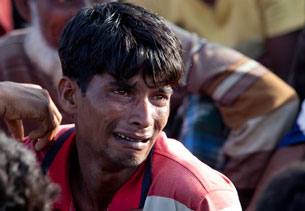 One of the Rohingyas who was pushed back to sea by Bangladesh authorities, June 18, 2012.