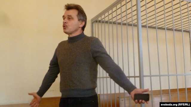 Opposition United Civic Party leader Anatol Lyabedzka during a court appearance in Minsk last month