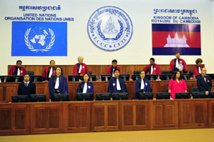 The courtroom at the Extraordinary Chamber in the Courts of Cambodia in Phnom Penh, June 27, 2011.
