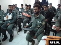 Afghan National Police training session in Wardak province in November 2008