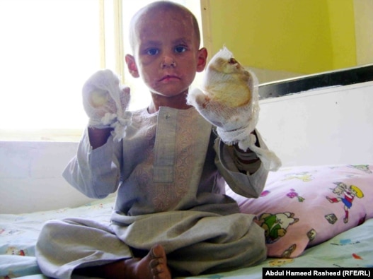 Four-year-old Farid was sold by his mother to a relative eight months ago.