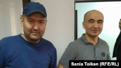 Maks Boqaev (right) and Talghat Ayan say the charges against them were politically motivated.