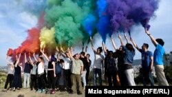 Georgian LGBT activists gathered on May 17 in Tbilisi, despite the threat of violence.