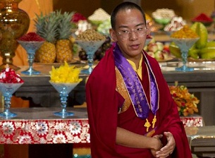 The Beijing-appointed Panchen Lama at a Buddhist ceremony in Hong Kong, April 25, 2012.