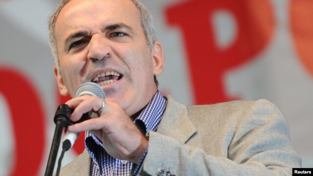 Garry Kasparov during the 'March of Millions' protest rally in Moscow in September 2012