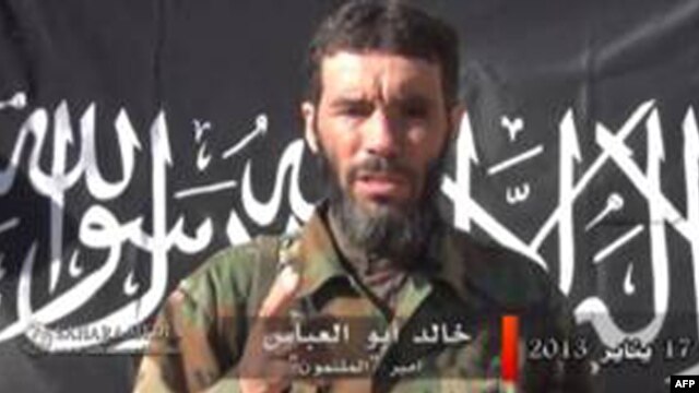 A video grab shows Mokhtar Belmokhtar.