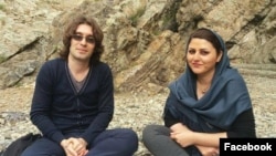 Arash Sadeghi (left) has reportedly been refusing to eat for more than two months to protest the October 24 arrest of his wife, Golrokh Ebrahimi (right).