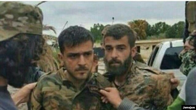 A photo allegedly showing Islamic Revolutionary Guards Corps members in Syria captured by opposition forces.