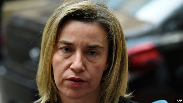 EU foreign policy chief Federica Mogherini (file photo)