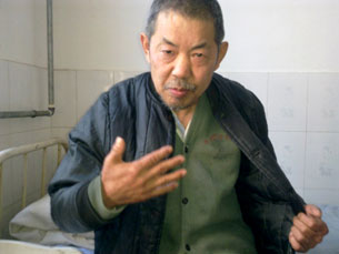 Xu Lindong was admitted for a medical checkup after leaving the mental hospital where he was allegedly abused.