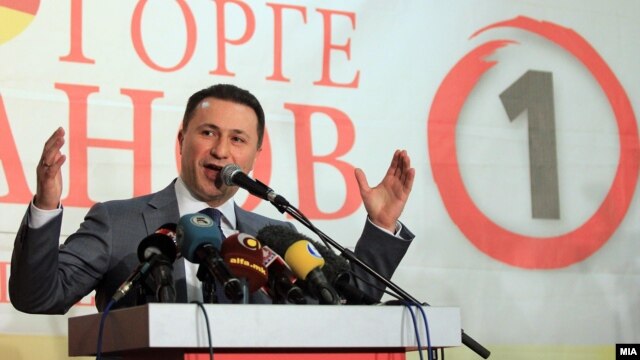 Conservative Prime Minister Nikola Gruevski (file photo)