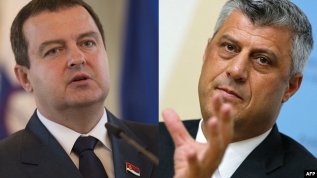 Kosovo's Prime Minister Hashim Thaci (right) says his meeting with Serbian Prime Minister Ivica Dacic could be 'a new chapter' in relations.